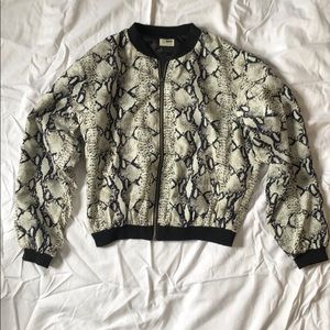 Vintage snakeskin bomber jacket